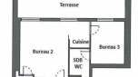 BUREAUX A LOUER AVEC PARKINGS, JARDIN et SOUPLEX.