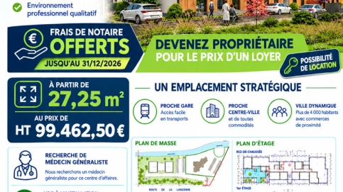 Bureaux Neufs à vendre COYE LA FORET 60580