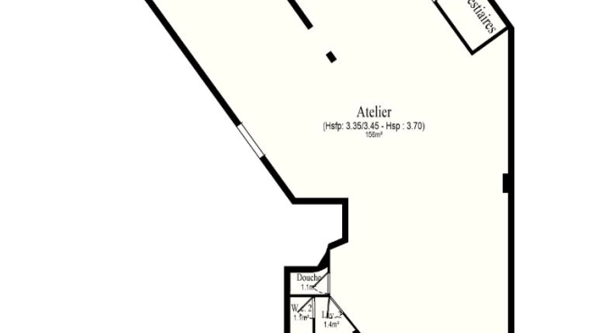 LOCAL COMMERCIAL–BUREAU + ATELIER – 238M2. Idéal Cabinet Médical