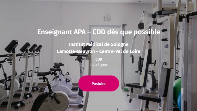 Enseignant APA – CDD dès que possible