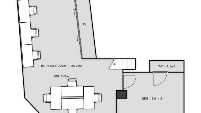 ESPACE SUR DEUX PLATEAUX DE 120M2 , IDEAL PROFESSION LIBERALE