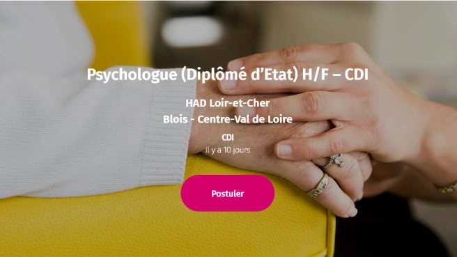 Psychologue (Diplômé d’Etat) H/F – CDI