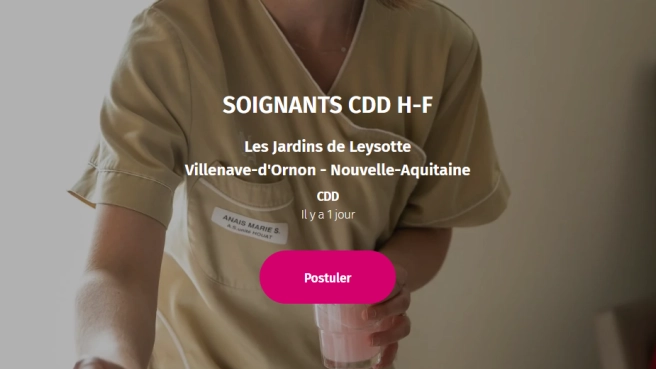 SOIGNANTS CDD H-F